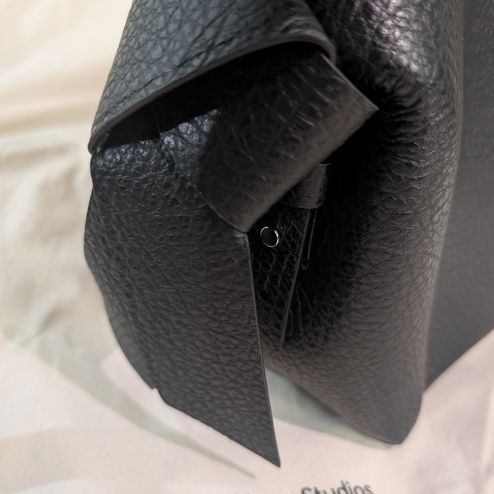 Acne Studios Musubi Mini Black Textured Leather Shoulder Bag New Without Tags - Picture 10 of 16